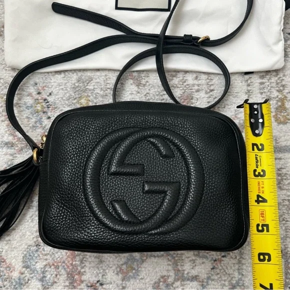 Gucci Black Crossbody Bag with Iconic GG Logo - Picture 9 of 10